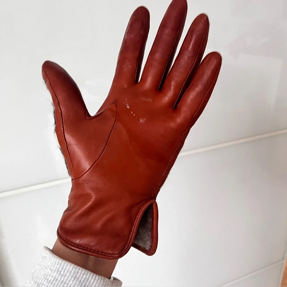 Women’sBrown Leather Gloves⭐️ As Is